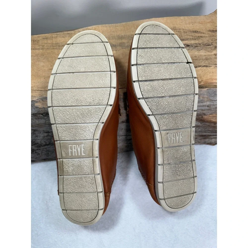 Frye‎ Mens Sedona Venetian Moc Loafers Leather Slip On Shoes Brown 10M Quiet Lux